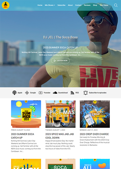 Jeli in the mix podcast website