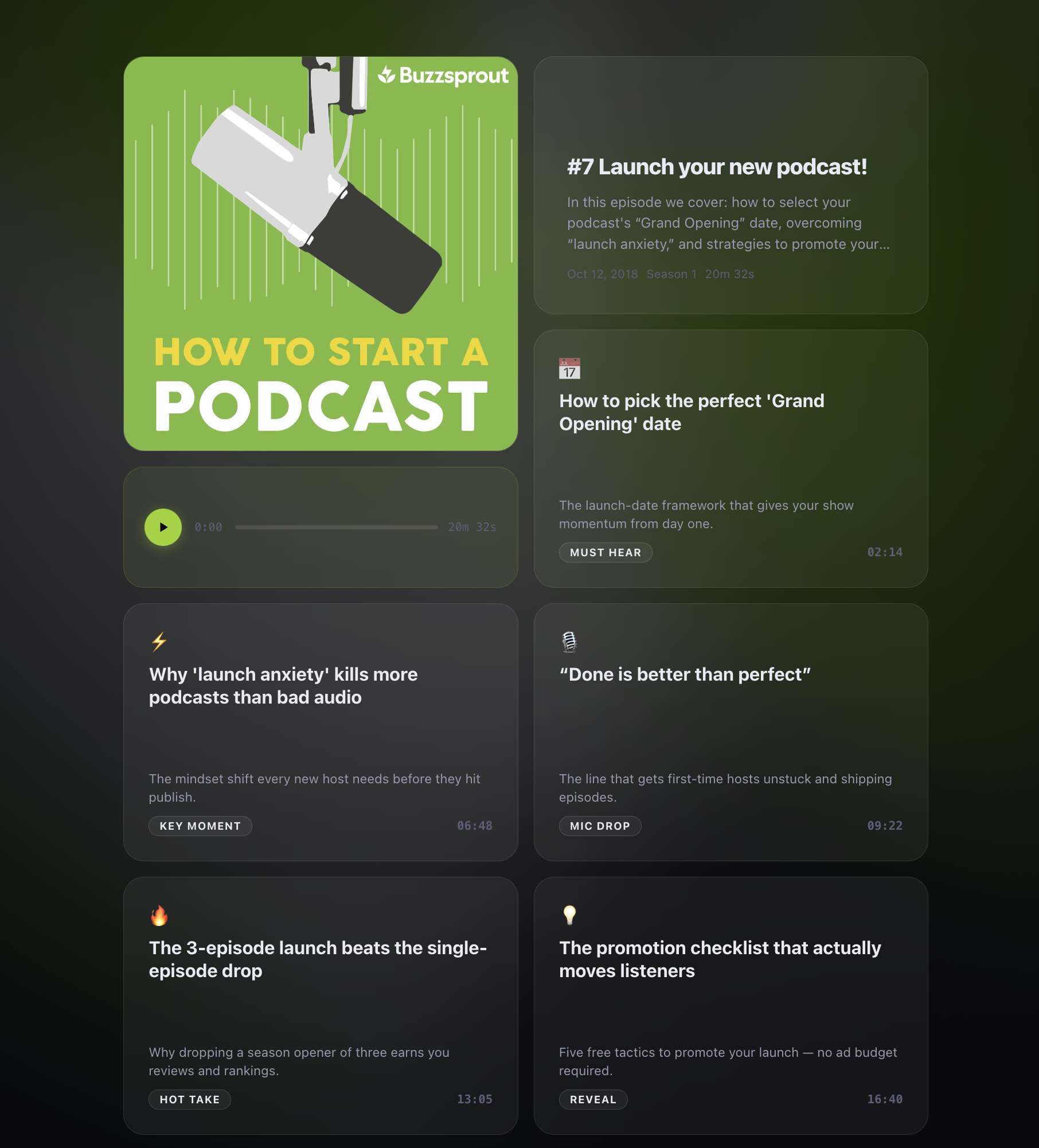 OnPodium episode landing page for the same episode