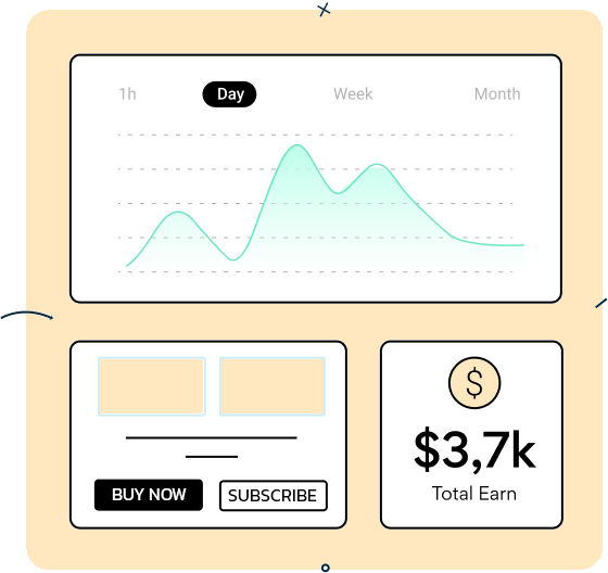 Podcast monetize dashboard illustration